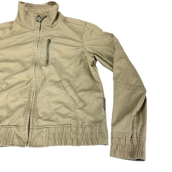 Columbia Jacket Womens Large Tan Lined Long Sleeve Mock Neck Full Zip Front - Picture 13 of 16